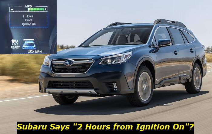 subaru 2 hours from ignition on